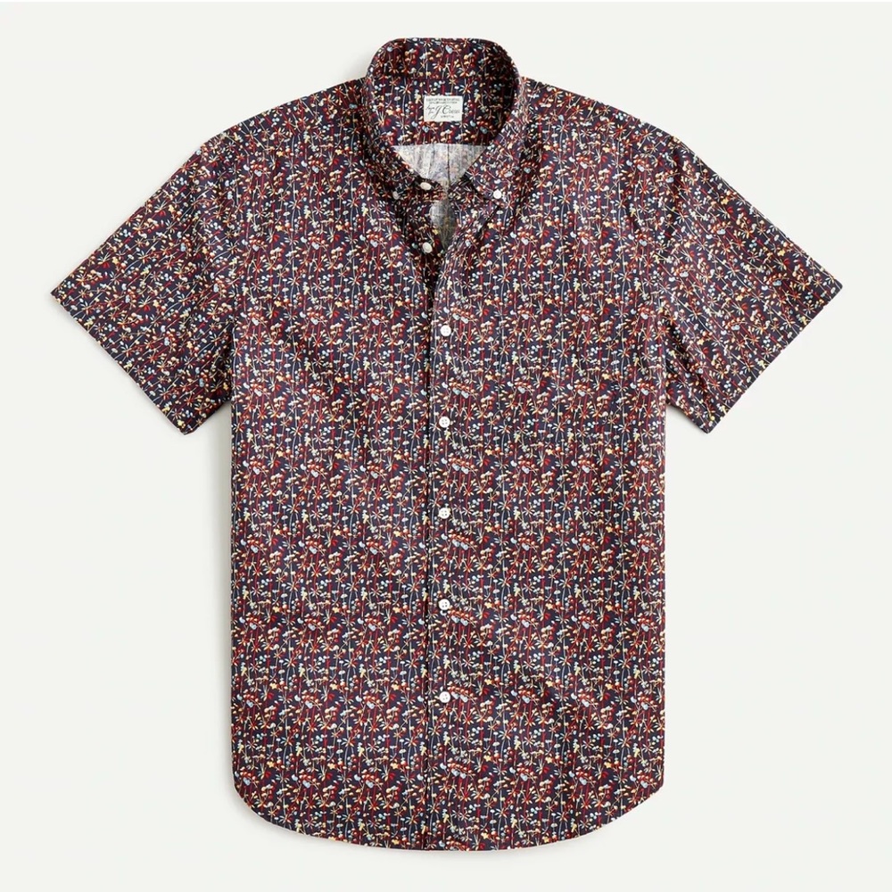 J. Crew Short-sleeve Stretch Wash Poplin Shirt